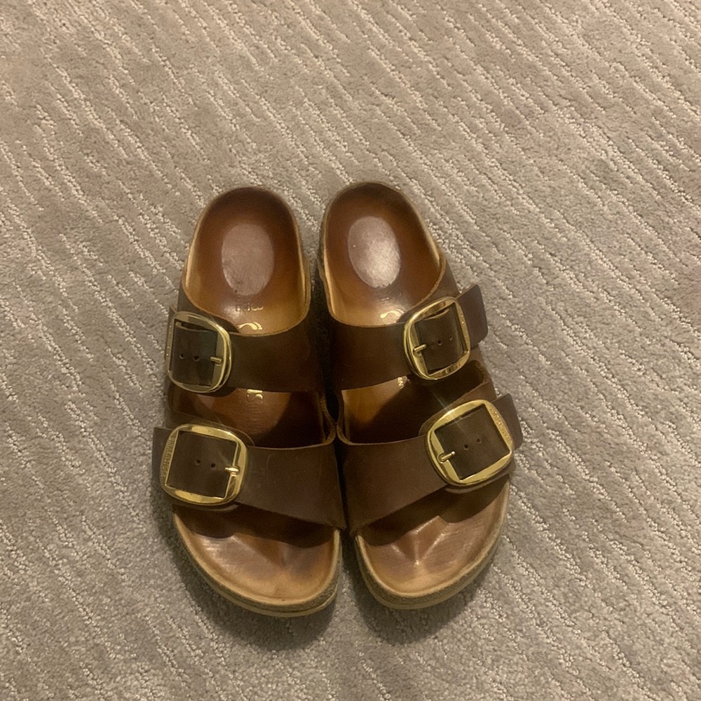 Birkenstock Arizona Big Buckle Brown Leather